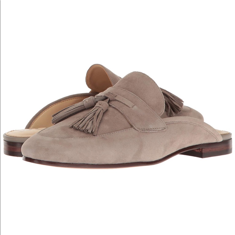 Sam Edelman Suede Gray Slip-On Loafers